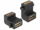 DeLock Adapter mit Schraubanschluss 90° gewinkelt HDMI - HDMI