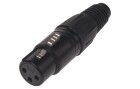 Bemero Stecker BC1001BK-F 3-Pol XLRf female Stecker schwarz