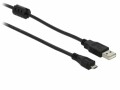 DeLock USB 2.0-Kabel mit Ferritkern USB A - Micro-USB
