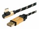 Roline GOLD USB 2.0 Kabel, 0,8m, USB A ST