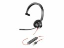 Poly Headset Blackwire 3310 USB-A, Schwarz, Microsoft