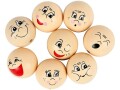 Creativ Company Holzperlen Gesicht 30 mm, Hautfarben, 16 Stück