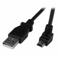 StarTech.com - Down Angle Mini USB Cable - 2m - Black - USB A to Mini USB B - USB to Mini USB Cable - Mini USB Charger - USB A to Mini B (USBAMB2MD)