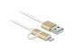 DeLock USB 2.0-Kabel USB A - Lightning/Micro-USB B 0.92