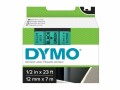 DYMO Beschriftungsband D1 Schwarz auf Grün, Länge: 7 m