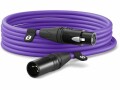 Rode XLR-Kabel XLRm-XLRf 6 m, Violett, Länge: 6 m