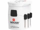 SKROSS Weltreiseadapter PRO Light World, Anzahl Pole: 3-polig