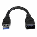 StarTech.com - 6in Black USB 3.0 Extension Adapter Cable A to A - M/F