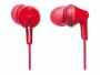Panasonic In-Ear-Kopfhörer RP-HJE125 Rot, Detailfarbe: Rot