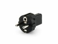 Alpha Elettronica Adapterstecker C13 - Schuko, gerade, Detailfarbe: Schwarz