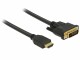 DeLock Kabel HDMI ? DVI, 0.5 m, bidirektional, Kabeltyp