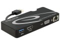 DeLock Dockingstation USB3.0 HDMI/VGA/USB3/LAN, Ladefunktion: Nein