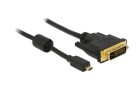 DeLock Kabel Micro-HDMI (HDMI-D) - DVI-D, 2 m, Kabeltyp