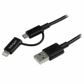 StarTech.com - 1m Black Apple 8-pin Lightning or Micro USB to USB Combo Cable