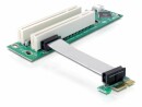 DeLOCK - Riser card PCI Express x1 > 2x PCI 32Bit 5 V with flexible cable 9 cm left insertion