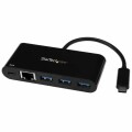 StarTech.com - 3-Port USB 3.0 Hub - Gigabit Ethernet / Power Delivery - USB-C
