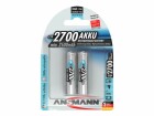 Ansmann Akku 2x AA Typ 2700 2500 mAh, Spannung