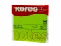 Kores Notizzettel 7.5 x 7.5 cm, Neongrün, Breite: 7.5