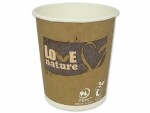 Haushaltsware Einweg-Kaffeebecher Love Nature 100 ml, 80 Stück, Braun