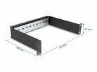 DeLock Hutschienenpanel 1HE 10", Schwarz, Montage: 10" Rack