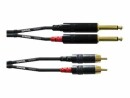Cordial - Câble audio - RCA x 2 mâle pour jack mono mâle - 6 m - noir