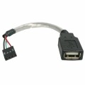 StarTech.com - 6in USB 2.0 A to USB 4 Pin to Motherboard Header Adapter F/F - USB cable - USB (F) to 4 pin USB 2.0 header (F) - USBMBADAPT
