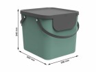 Rotho Recyclingbehälter Albula 40 l, Dunkelgrün, Material