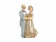 Partydeco Kuchen-Topper Figur Goldene Hochzeit 12 cm, Grau/Gold