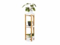 relaxdays Pflanzenständer mit 3 Etagen 30 cm, Nature/Weiss