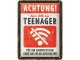 Nostalgic Art Schild Achtung Teenager WLAN 15 x 20 cm