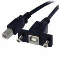 StarTech.com - 3 ft Panel Mount USB Cable B to B - F/M