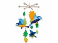 Folia Mobile Vögel, Blau/Grün/Gelb, Detailfarbe: Gelb, Grün, Blau