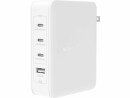 BELKIN 140W 4-PORTS USB GAN WALL CHARGER WITH UK/EU/US PLUG TIPS