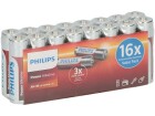 Philips Batterie Batterie Power Alkaline AA 16 Stück