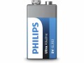 Philips Batterie Alkaline 9V 1 Stück, Batterietyp: 9V Block