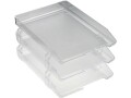 Arlac Ablagekorb Letter-Tray A4 Transparent, 3 Stück, Anzahl