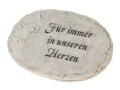 Opiflor Grabdekoration Platte mit Inschrift und Tiertatze