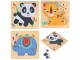 Spielba Holzspielwaren Puzzle-Set mit Panda, Elefant, Giraffe, Altersempfehlung