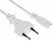 FURBER.power Netzkabel C7-T26 0.5 m Weiss, Anzahl Leiter: 2