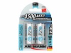 Ansmann Akku 2x C 4500 mAh, Spannung: 1.2 V