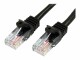 StarTech.com - 1m Black Cat5e / Cat 5 Snagless Patch Cable