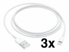 Apple Lightning auf USB Kabel (1m) - BULK - 3er Pack
