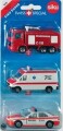 siku Super: 1824 Notruf-Set 'Swiss' - 3er Blister Ambulanz, Feuerwehr, Polizei