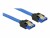 Bild 1 DeLock SATA3-Kabel 50 cm blau, Metal-Clip, Datenanschluss Seite