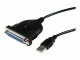StarTech.com - 6 ft / 2m USB to DB25 Parallel Printer Adapter Cable - 2 Meter USB to IEEE-1284 Printer Cable - USB A to DB25 M/F (ICUSB1284D25)