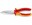 Knipex Flachrundzange 200 mm 1000 V mit Schneide verchromt, Typ: Flachrundzange, Storchschnabelzange verchromt, Griffe isoliert mit Mehrkomponenten-Hüllen, VDE-geprüft