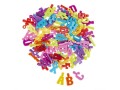 Glorex Buchstabenperlen Kunststoff, ca. 200 Stk, Mehrfarbig