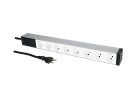 Max Hauri 19" PDU 8x T13, 1HE Weiss, Kabellänge: 3