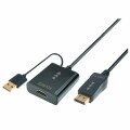 M-CAB HDMI/F+USB/M TO DP 1.2/M 0.3M BLACK 4K/30HZ