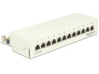 DeLock Netzwerkpanel 12 Port Desktop Cat.6A LSA weiss